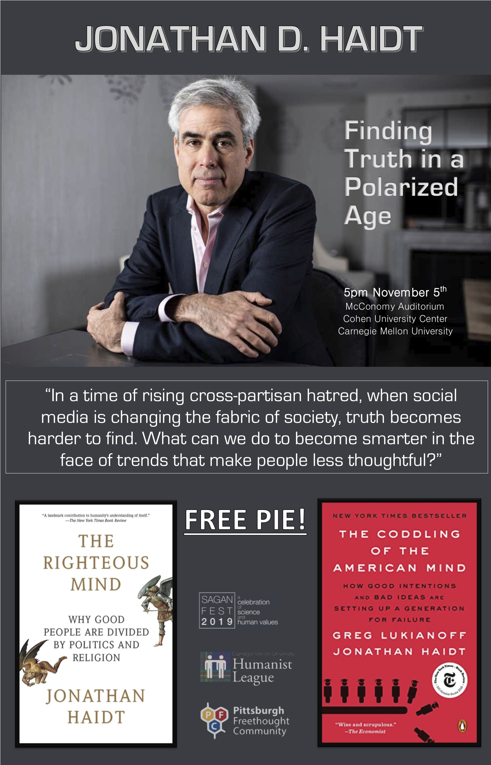 Jonathan D. Haidt – Finding Truth in a Polarized Age Poster