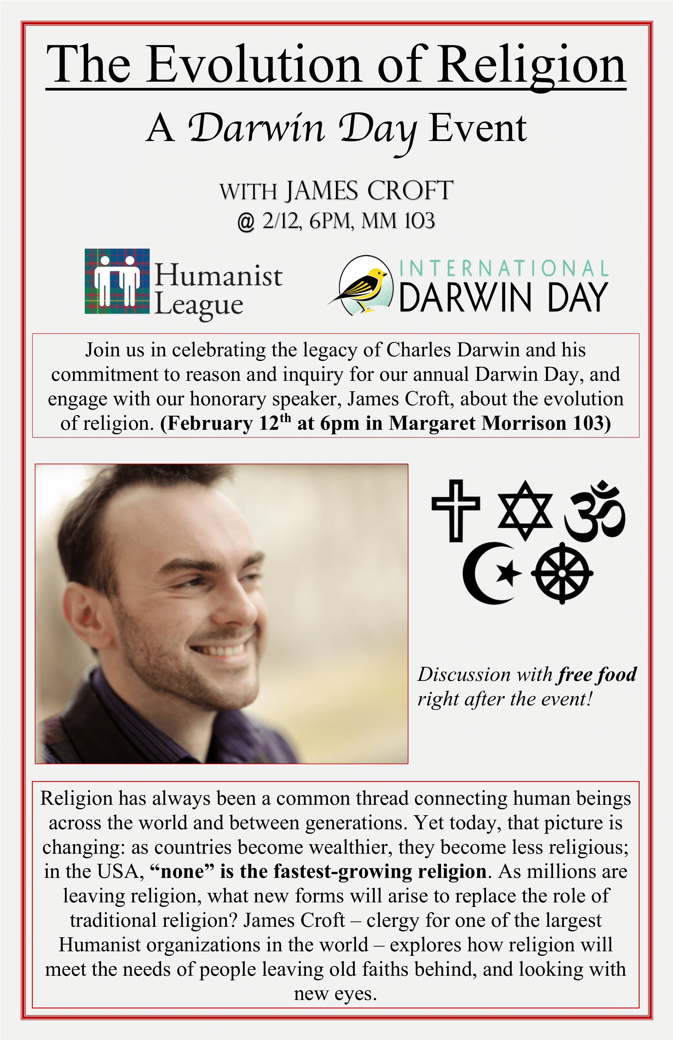 James Croft - The Evolution of Religion Poster