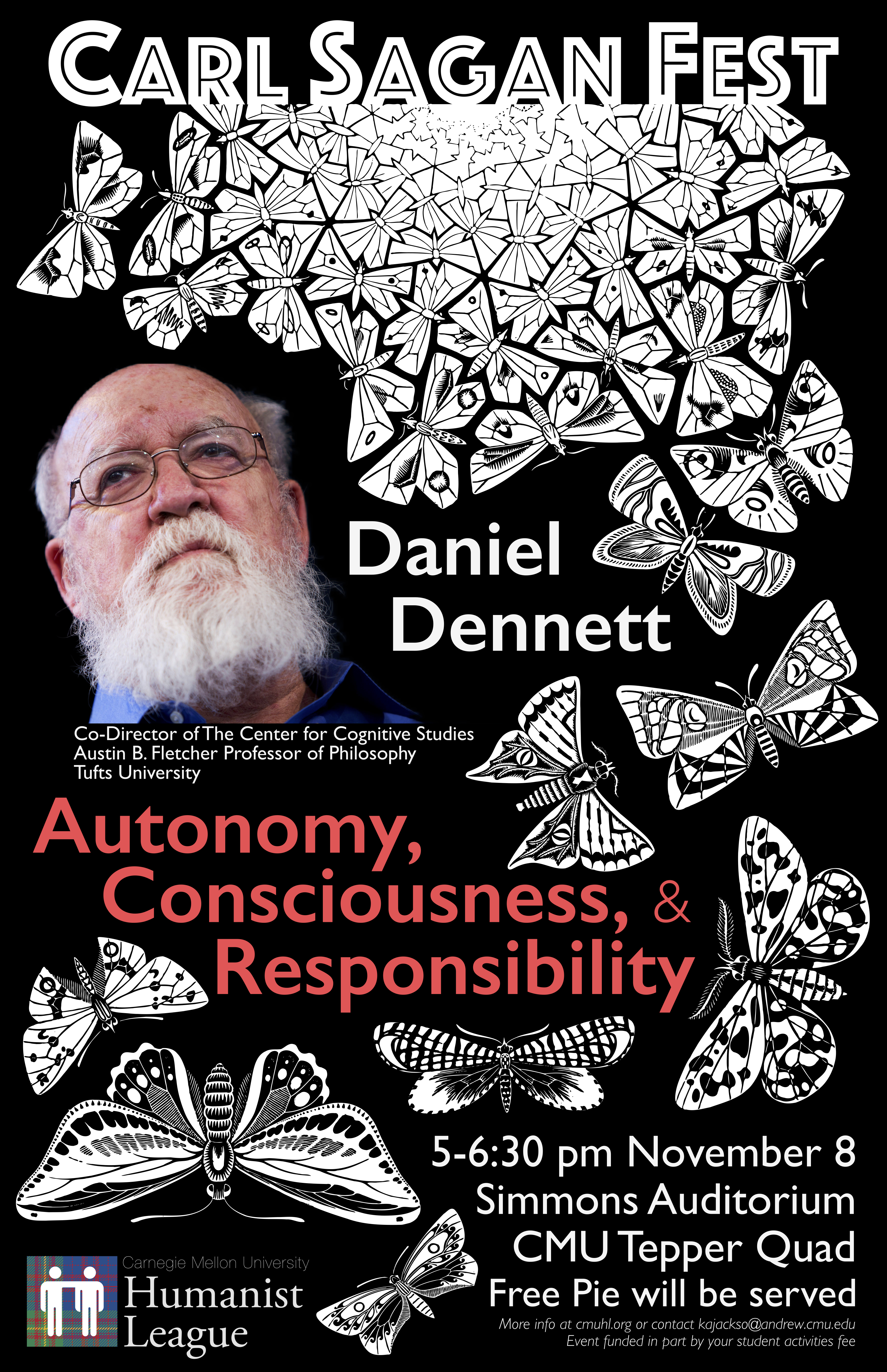Carl Sagan Fest, featuring Daniel Dennett Poster